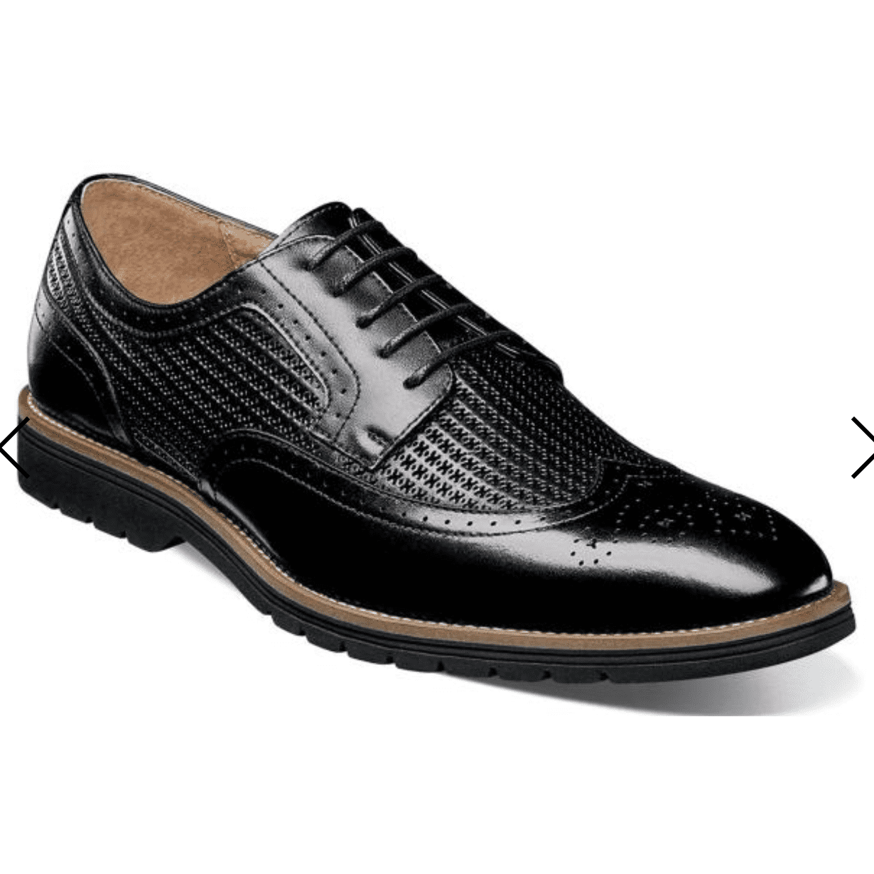 stacy adams emile black medallion toe derbys