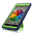 thumbnail image 4 of Mignova Heavy Duty rugged impact Hybrid Case with Build In Kickstand Protective Case For LG G Pad X 8.0 / LG GPad III 3 8.0 Inch Tablet + Screen Protector Film and stylus pen (Navy Blue / Green), 4 of 7