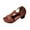 Brown, variant on Women Sandals Chunky Heel Open Toe Ankle Straps Solid Color High Heel Shoes for Women Casual Outdoor Beach Vacation Holiday Fashion Gold 38