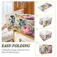 thumbnail image 4 of Wobogo Vintage Butterfly Large Collapsible Storage Box Flip Lid Fabric Decorative Organizer Container Basket with Handles 16.5×12.6×11.8in, 4 of 7