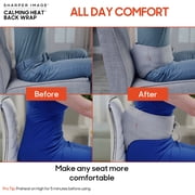Sharper Image Calming Heat Back Wrap with Relaxing Vibrations, Gray