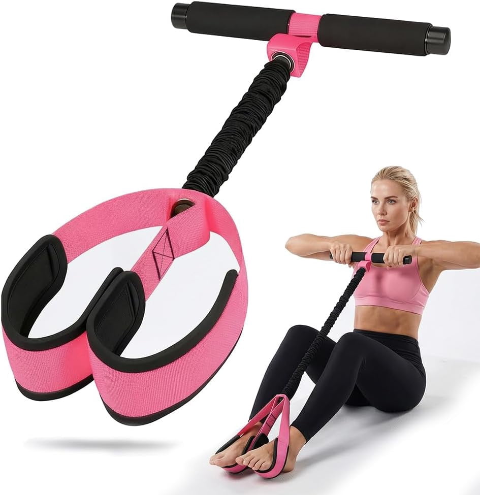 ABPETE Durable Pedal Resistance Band,Resistance Bands with Handles Exercise Bands for Full Body Training, Core, ABS, Legs, Glutes Sit Up Equipment for Home Workout(Purple)