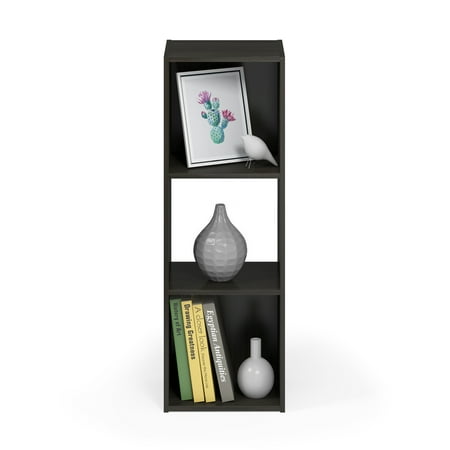 - Furinno Pelli Cubic Storage Cabinet, 3x1, Espresso, 18050EX
