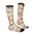 thumbnail image 4 of Lsque Vintage Nautical Printed Crew Socks Men's Women's LightWeight Thin Casual Calf Socks ,Knee High Socks,Cotton Socks, 4 of 9