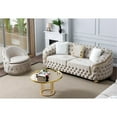 thumbnail image 2 of Beyan Signature Bursa 34" Velvet Accent Chair in Cream Finish, 2 of 3