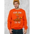 thumbnail image 2 of Turkey Pour Some Gravy On Me Funny Thanksgiving Crewneck Sweatshirt, XL, Orange, 2 of 6