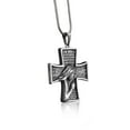 thumbnail image 2 of Holy Mary Prayer 925 Silver Necklace, Cross Necklace, Religious Pendant, Unique Christian Jewelry, Handmade Sterling Silver Catholic Pendant, 2 of 5