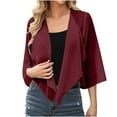 thumbnail image 5 of Ltctricy Shrugs for Women Lightweight Chiffon 3/4 Sleeve Open Front Kimono Cardigans Casual Loose Beach Cover Up Tops, 5 of 7