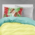 thumbnail image 2 of Carolines Treasures CK1296PILLOWCASE Smooth Fox Terrier Poinsettas Fabric Standard Pillowcase, 2 of 2