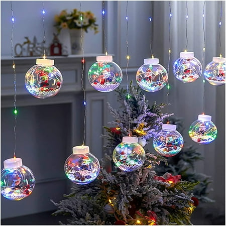 Christmas 2022 Coloring Ordiment Novel Christmas Decoration 2022 Santa Claus Garland Led Curtain Lights Decoration Home (Color : Color-Santa Claus, Size : Eu Plug) | Walmart Canada