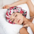 thumbnail image 5 of pink makeup Silk Bonnet for Sleeping Women Men, Adjustable Elastic Satin Bonnet Bonnet for Sleeping, Soft Similar Silk Curly Cuteness Hair Bonnet for Sleeping, 5 of 7