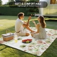 thumbnail image 4 of Spring Green Flowers Outdoor Rug for Patio/Deck/Porch, Non-Slip Large Area Rug 6 x 9 Ft, Watercolor Floral Botanical Indoor Outdoor Rugs Washable Area Rugs, Reversible Camping Rug Carpet Runner, 4 of 8