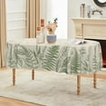 thumbnail image 4 of Spring Tablecloth 60×84 Inch Oval, Plants Wild Fern Beige Washable Seasonal Table Cover for Party Picnic Dinner Decor, 4 of 6