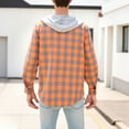 thumbnail image 3 of Kukoosong Men's Warm Sherpa Lined Fleece Plaid Flannel Shirt Jacket Button-Down Hoodies, 3 of 6