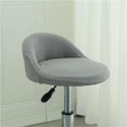 thumbnail image 2 of Curved Back Bar Stool Covers 2/4 PCS Stretch Low Back Chair Protectors Modern Solid Color Pub Counter Round Bar Stool Slipcovers for Kitchen Dining Room Cafe(Light Gray,2PCS), 2 of 7