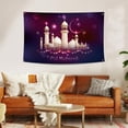 thumbnail image 4 of Eid Ramadan Festival Curtain Backdrop with Gold Crescent Mosque Pattern, Multicolor Polyester Wall Hanging, 180 x 110 cm, 1 Piece, 4 of 6