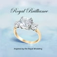 thumbnail image 3 of Samie Collection Royal Engagement Rings for Women Inspired by Princess Meghan Markle's Wedding: 3.67ctw Cushion Cut Cubic Zirconia in 18K Yellow Gold Plating, Size 5 to 10, 3 of 8