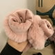 thumbnail image 3 of Guantes de mujer con boca esponjosa, cálidos, resistentes al viento, con forro polar, gruesos, para montar a caballo, para exteriores, de invierno, 3 of 6