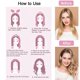 thumbnail image 3 of Diadema con rulos sin calor para rizos nocturnos, rizadores de pelo sin calor, espuma suave, color rosa., 3 of 5