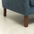 thumbnail image 3 of Noble House Julisa 58" Modern Chenille Fabric Loveseat with Removable Cushion, Fixed Backrest, Blue, 3 of 8