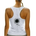 thumbnail image 4 of Quinlirra Tank Top for Women with built in bra Summer Women Printing Round Neck Sleeveless Casual Tee Tops H-shaped Back Tank, 4 of 5