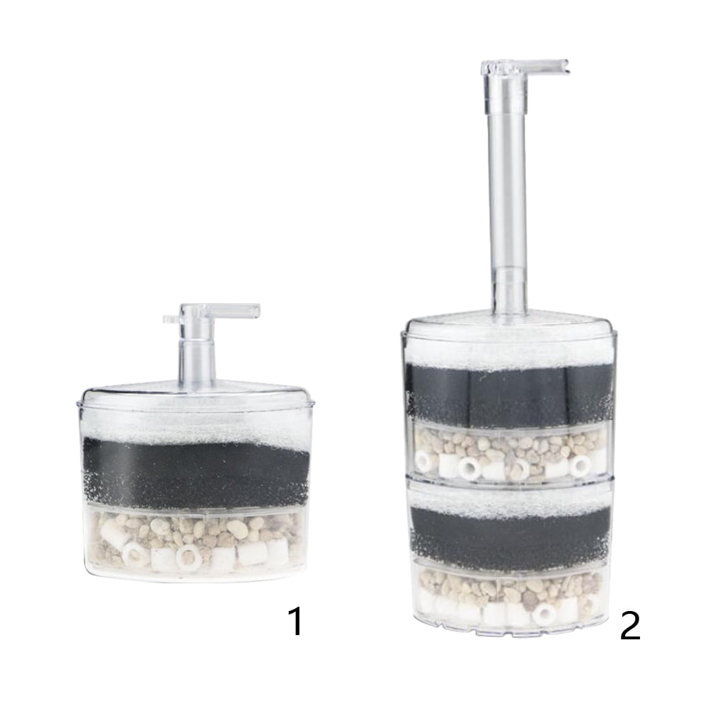 EHJRE Internal Air Pump Operated Submersible Filter For Small Size Aquarium Fish Tanks, 2 Styles - Two Layer