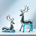 thumbnail image 2 of Deer Statue Set for Bedroom Christmas Decor, 2-Piece Resin Standing and Lying Sculptures for Home Display, 2 of 3