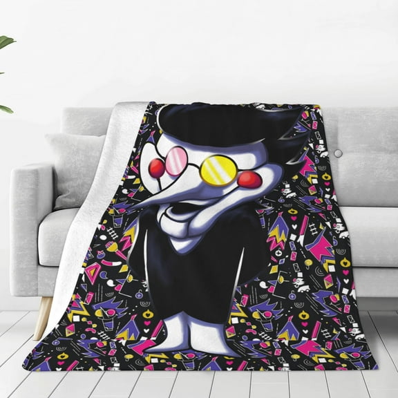 Spamton Deltarune Soft Micro Fleece Blanket Throw Lightweight Flannel Blankets for Bed Couch Sofa