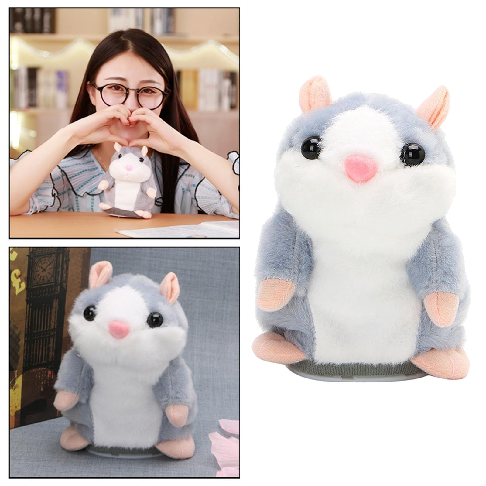 LeeQinersw 2 Pack Talking Hamsters That Repeat What You Say Electronic Plush Toy for Kids