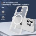 thumbnail image 6 of Skin Feel Compatible with iPhone 15 Pro Max Case Build in Kickstand, Compatible with MagSafe, Matte Translucent Slim Protective Anti-Fingerprint Cover (Clear,IP 15 Pro Max), 6 of 18