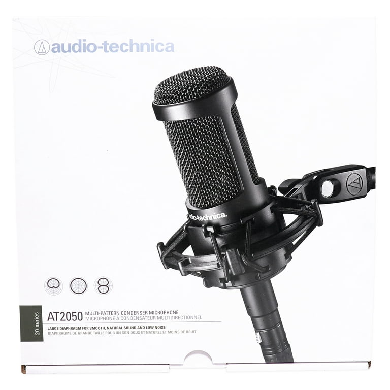 Audio Technica AT2050 Studio Condenser Recording Microphone Mic+