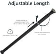 thumbnail image 2 of Basics Adjustable Sturdy Spring Tension Curtain Rod, No Drilling/No Holes, 36-54", Black, Classic Finial, 2 of 5