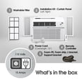 thumbnail image 6 of LG New 10,000 BTU 450 Sq Ft Window Air Conditioner, White, 6 of 13