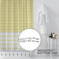 thumbnail image 3 of Yellow and White Fabric Shower Curtain,Farmhouse Striped Bathroom Shower Curtains,Bobo Modern Bath Curtains Sets with 12 Hooks Long Size 72x72inch,Waterproof Fabric, 3 of 5