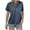 Blue-12, variant on Mittory Womens Crew Neck Short Sleeve Buttons Tops Fall Tshirts Tee Basic Blouse Loose Fit Henley Tops