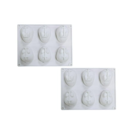 

Silicone 6 Cavity of The Rabbit Cake Baking Tool Mould Tray *2PCS cake molds for baking shapes letters silicone molds for baking cake pop stand