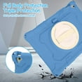 thumbnail image 4 of For iPad 9th 8th 7th Generation Case, Soft Silicone Drop Protection Rotating Kickstand with Shoulder Strap Pencil Holder Kids Friendly Lightweight Case for iPad 10.2" 2021/2020/2019, Darkblue, 4 of 6