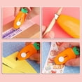 thumbnail image 5 of 10Pcs Mini Art Knife, Yrmaups Mini Art Knife for Paper Cutting, Carrot Shaped Cutter for Craft DIY, Portable Small Utility Knife for Office, Cute Carrot Knife for Opening Packages, Compact Craft, 5 of 8
