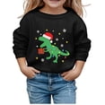 thumbnail image 2 of Boys Girls Christmas Sweatshirt Long Sleeve Casual Crewneck Funny Dinosaur Graphic Sweatshirts Kids Pullover Tops 3-14 Years, 2 of 4