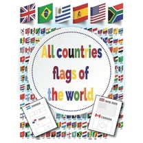 All Countries Flags of The World: Coloring Book - With color guides - Flags Around the world, (Paperback)
