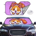 thumbnail image 3 of Lsque Corgi In Sushi Roll Car Windshield Sun Shade | Accordion Folding Style Auto Shade for Car Truck SUV Van | Blocks UV Rays Sun Visor Protector | Small, 3 of 7