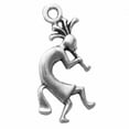 thumbnail image 1 of Sterling Silver 16" .8mm Box Chain Mini Kokopeli Facing Right Pendant Necklace, 1 of 2