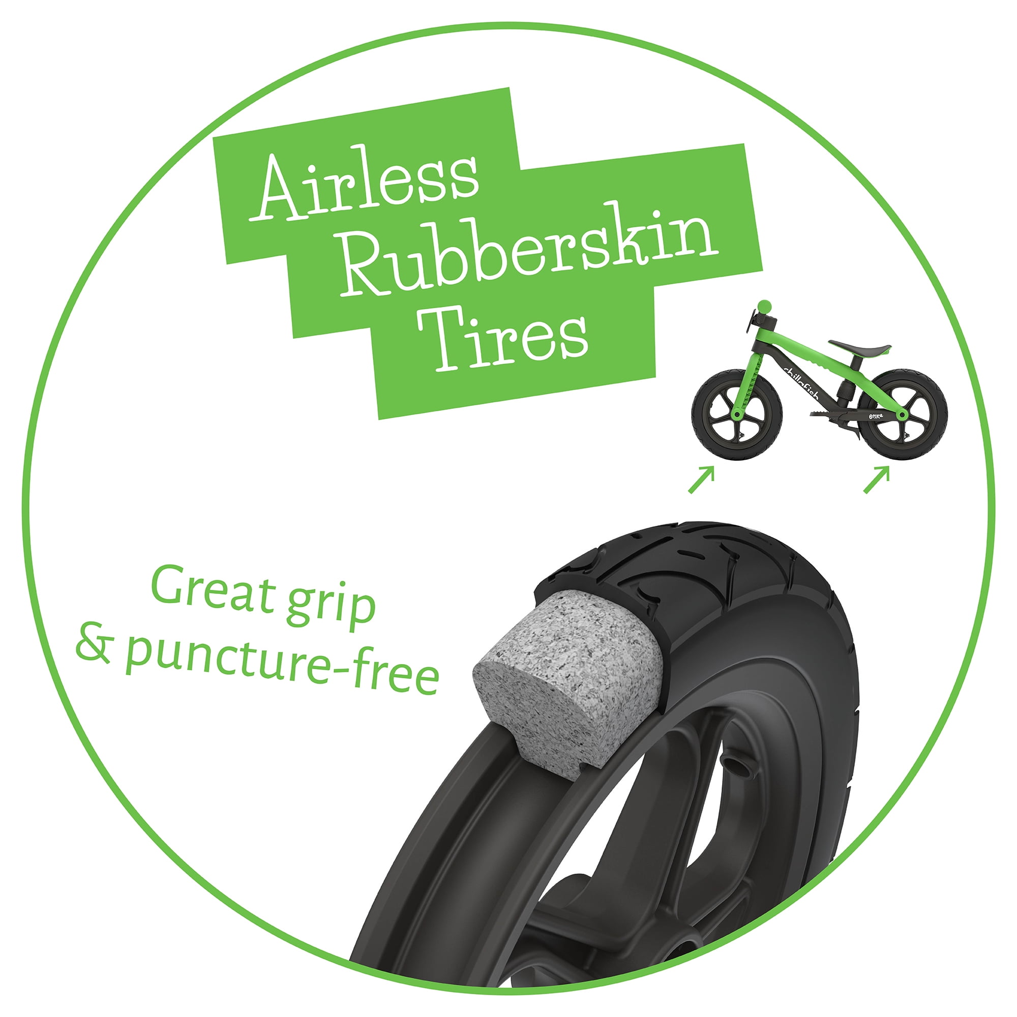 Chillafish Bmxie 2 Lightweight Balance Bike, for Kids 2 to 5 Years, 12"  Airless Tires, Kiwi