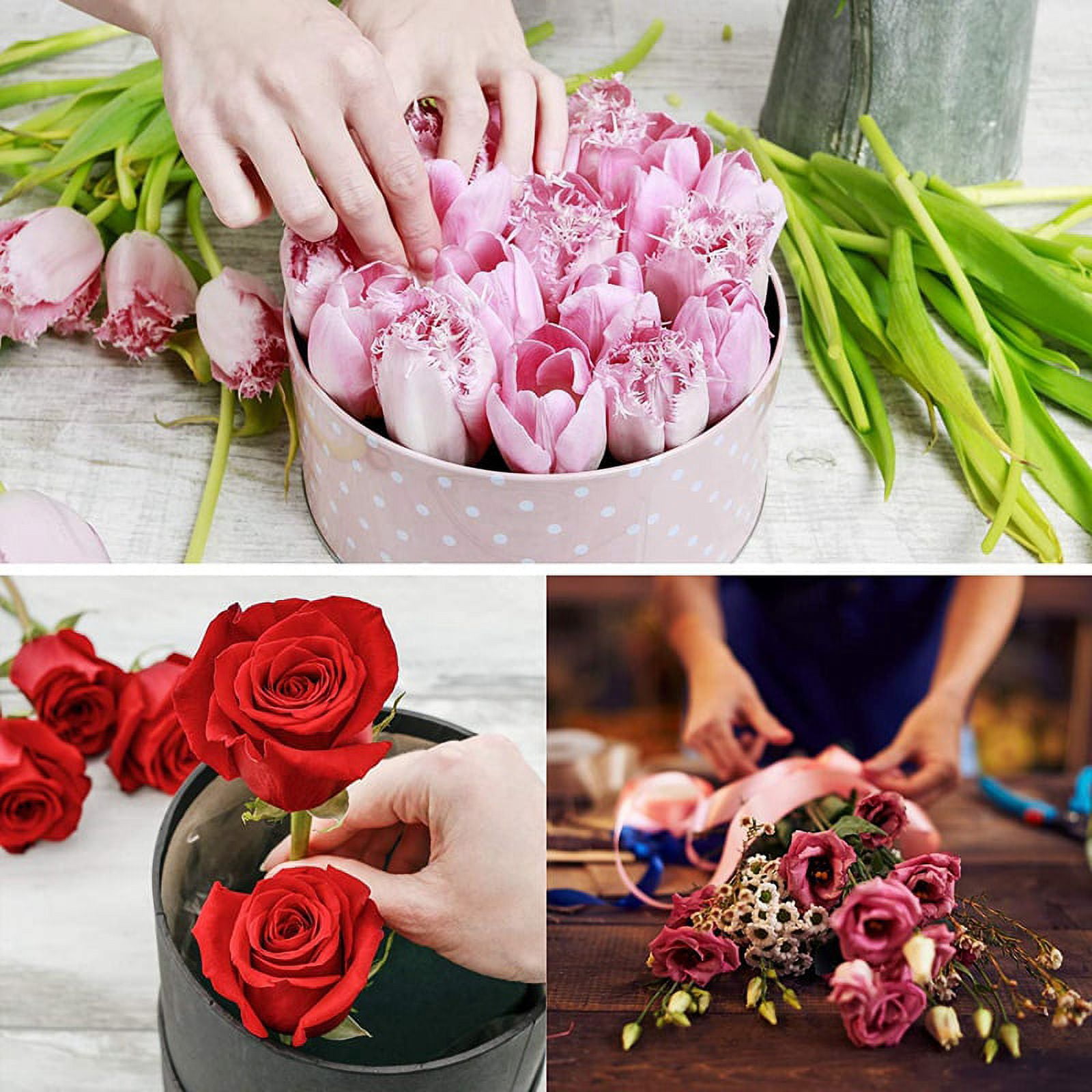 6Pcs Flower Foam Blocks,6.5Inch Round Dry Floral Foam for ,for Wedding Aisle Flowers,Party Decoration