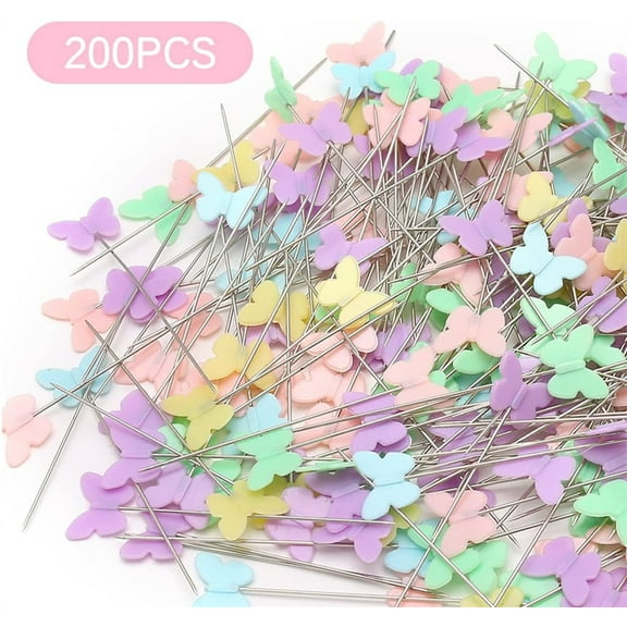 Multicolor Sewing Pins,Craft Positioning Pins for Craft and Jewelry DIY Decoration,Straight Pins for Craft Making and Sewing Project,Quilting Pins,2 inch,Butterfly