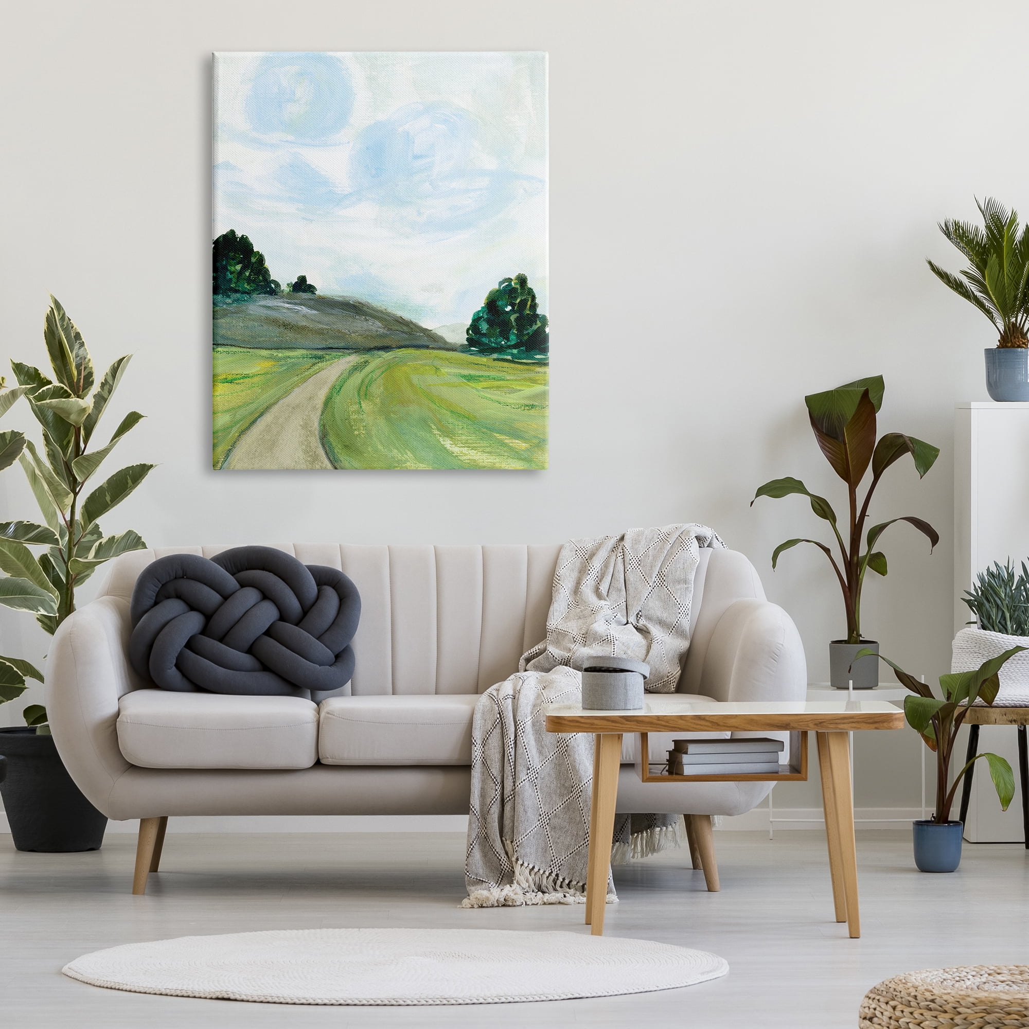 Stupell Industries Countryside Path Landscape Green Hill Trees, 36 x 48, Designed by Joy Ting