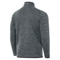 thumbnail image 3 of Men's-Antigua  Heather Gray New York City FC Fortune Quarter-Zip Pullover, 3 of 3