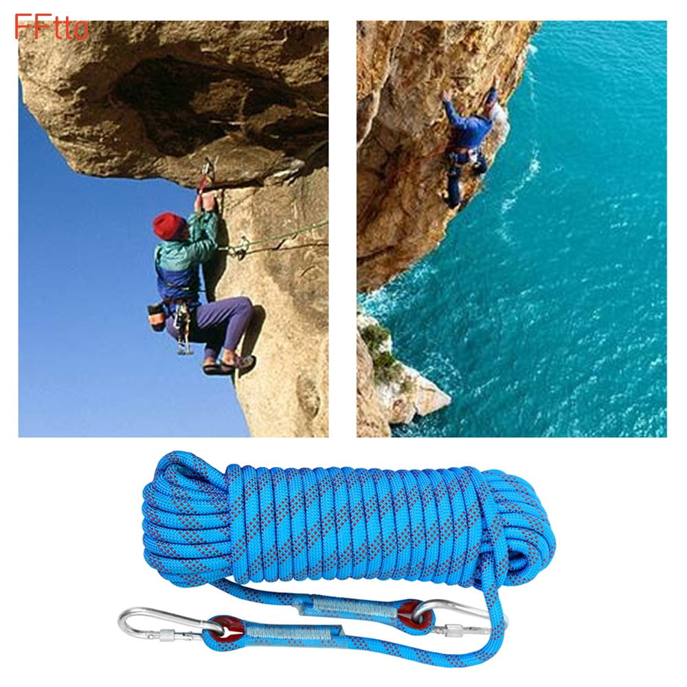 10mm Rock Climbing Rope 10M/Outdoor Static Rapelling Rope for Fire Rescue Safety Escape Tree Climbing for Outdoor Sports