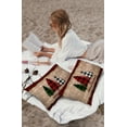 thumbnail image 3 of Pack of 2 Outdoor Pillow Covers, Buffalo Check Plaid Merry Christmas Trees on Retro Wooden Board Waterproof Square Throw Pillowcase Cushion Decorative Pillow Covers for Couch Patio Tent, 20x12 in, 3 of 6