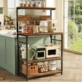 thumbnail image 2 of Amadwell Kitchen Bakers Rack with Power Outlets, 31.5" Large Microwave Stand, Coffee Bar Station, 2 of 9